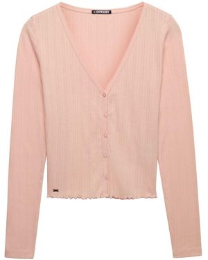Superdry Athletic Essential Pointelle Cardigan - Pink