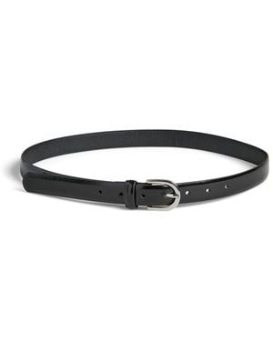 Pieces Leather Belt - Black