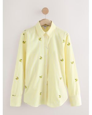 Next Embroidered Long Sleeve Shirt - Yellow
