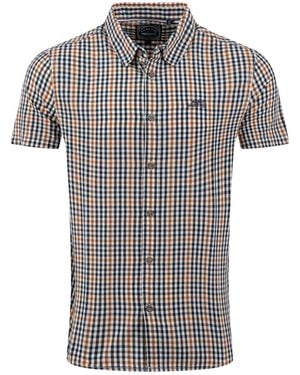 Weird Fish Judd Short Sleeve Check Shirt - Black