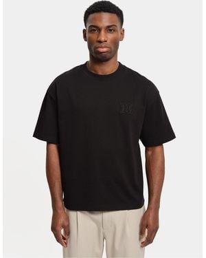Mauvais Embossed Monogram Back Logo T-Shirt - Black