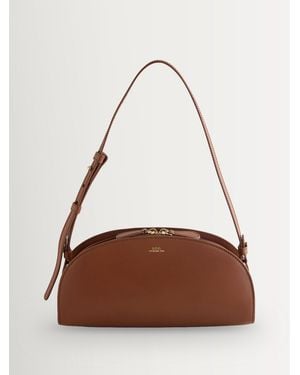 A.P.C. A. P.C. Sac Demi-Lune Shoulder Bag - Brown