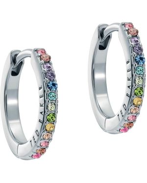 Ted Baker Tone, Pastel Heplie: Crystal Hoop Earrings - Blue