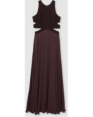 Reiss Paloma Cut-Out Racerback Maxi Dress - Purple