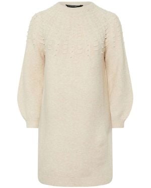 Evans Cable Detail Tunic Dress - White