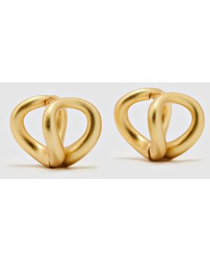Reiss Tone Phoebe Double-Loop Huggie Earrings - Metallic