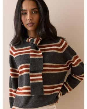 Nobody's Child Nobodys Child Removable Hood Stripe Jumper - Brown