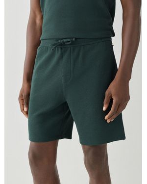 BOSS Waffle Regular-Fit Logo Shorts - Green