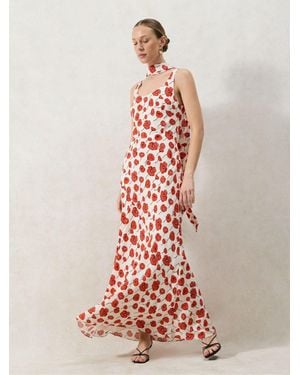 Ro & Zo Ella Poppy Printed Maxi Dress - Pink