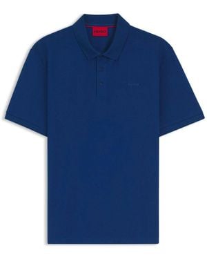 HUGO Donos Regular-Fit Logo Polo Shirt - Blue