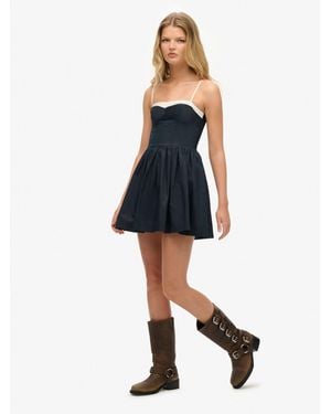 Superdry Corset Cami Mini Dress - Blue