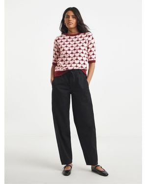 Simply Be Puff Sleeve Heart Print Knit T-Shirt - Red