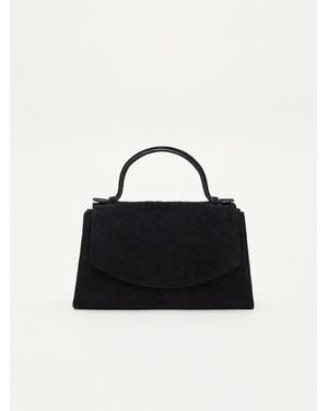 Phase Eight Phase Eight Suede Top Handle Bag - Black