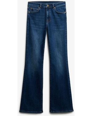 Superdry Mid Rise Flare Jean - Blue