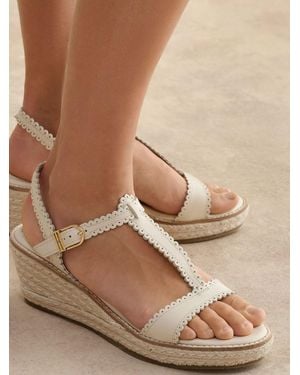 Hobbs Warm Ivory Alyssa Leather Espadrille - Brown