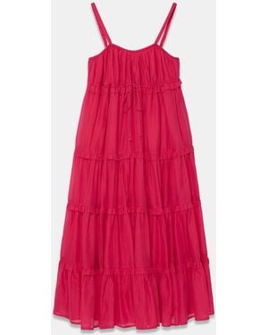 Mint Velvet Cotton Blend Maxi Dress - Red