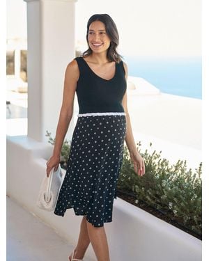 Seraphine Maternity & Nursing Dress - Black