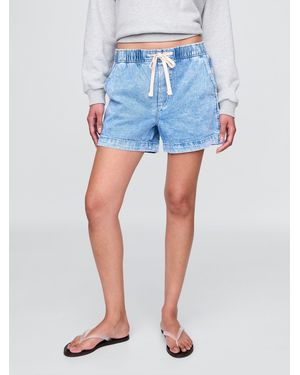 Gap Light Wash Denim 3 Inch Mid Rise Shorts - Blau
