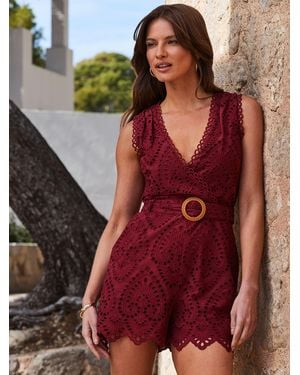 Sosandar Petite Petite Contrast Trim Kimono Sleeve Dress - Red