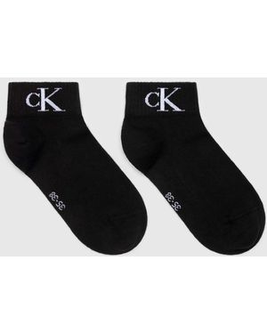 Calvin Klein Soft Cotton Stretch Ankle Socks 2 Pack - Black
