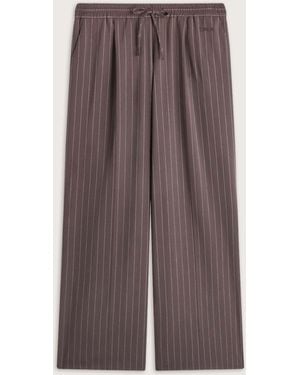 Tala Drawstring Wide Leg Pants - Brown