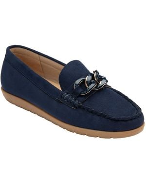 Lotus Loafer Shoes - Blue