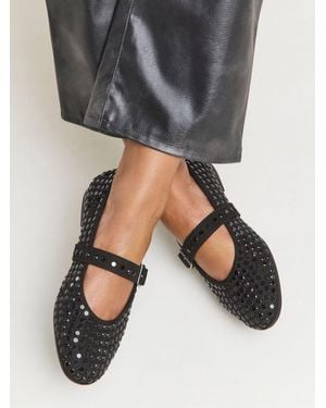 Simply Be Studded Mary Jane Shoes - Grey