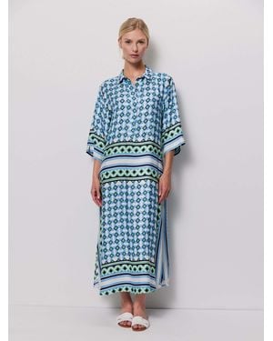 Smith & Soul Tile Print Dress - Blue