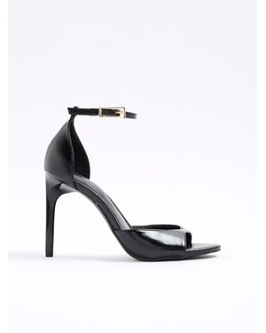 River Island Regular Fit Closed Back Strappy Heeled Sandals - White
