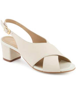 Jones Bootmaker Geenah Smart Leather Slingback Sandals - Natural