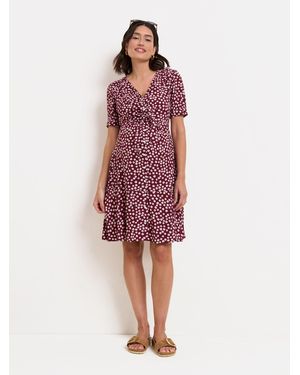 Seraphine Maternity & Nursing Tie Front Dress - Multicolor