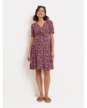 Seraphine Maternity & Nursing Tie Front Dress - Multicolor