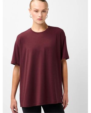 Sweaty Betty Malbec Soft Flow Studio Longline T-Shirt - Red