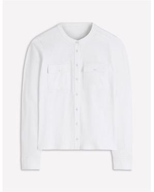 Boden Topstitched Pocket Shirt - White