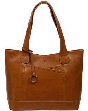 Conkca Minella Leather Tote Bag - Brown