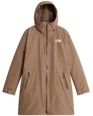 The North Face Insulated Hikesteller Parka Rain Jacket - Brown
