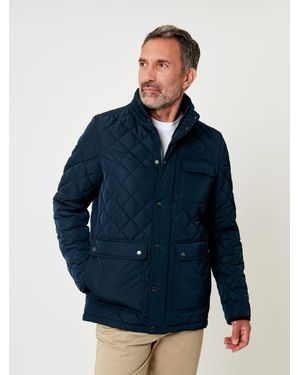Saltwell Heritage Diamond Quilted Funnel Neck Jacket - Blue