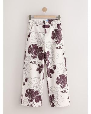 Next Wide Leg Jeans - Pink