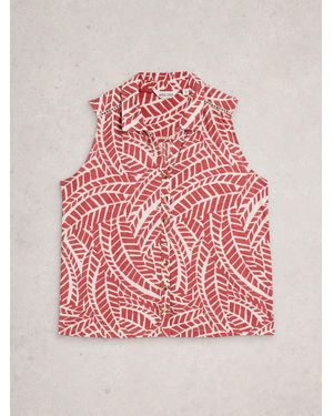 White Stuff Amy Emb Sleeveless Shirt - Pink