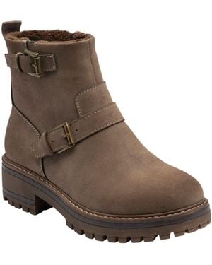 Lotus Zip-Up Ankle Boots - Brown