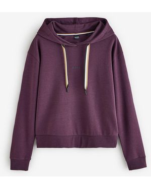 BOSS Relaxed-Fit Logo Hooded Sweat Top - Purple