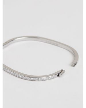 Reiss Myles Hinged Crystal Cuff - Natural