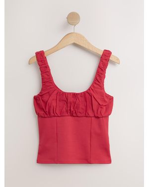Next Sleeveless Bustier Corset Top - Red
