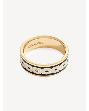 COACH Signature Band Ring - Metallic