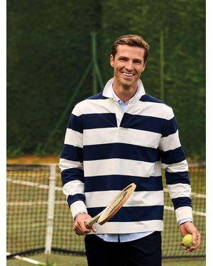Brook Taverner Hooped Rugby-Hemd Aus 100% Baumwolle - Grün