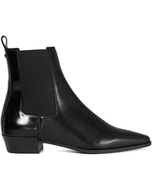 Dune Ground Parkas Chisel Western Chelsea Boots - Black