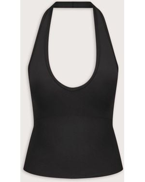 Tala Sculpt Seamless Halter Tank Top - Black