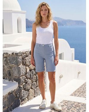 Roman Turn Up Stretch Shorts - Blue