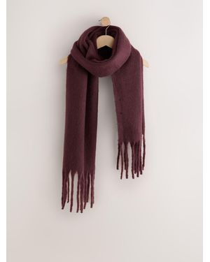 Next Chocolate Heavyweight Fringe Scarf - Purple