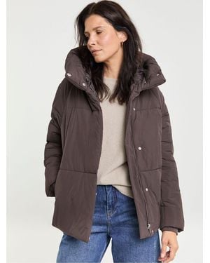 JD Williams Funnel Neck Padded Coat - Brown